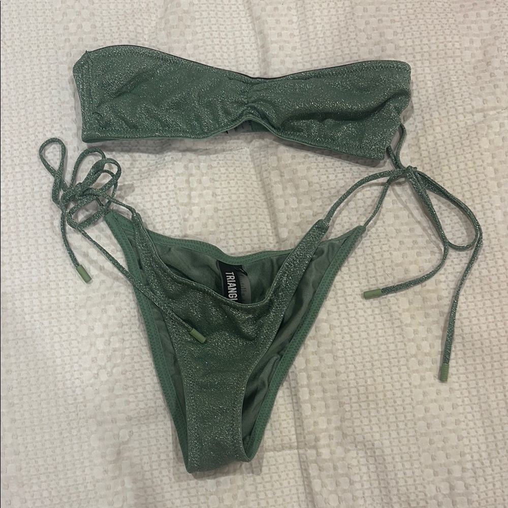 Triangl Swimwear Green Bikini Set